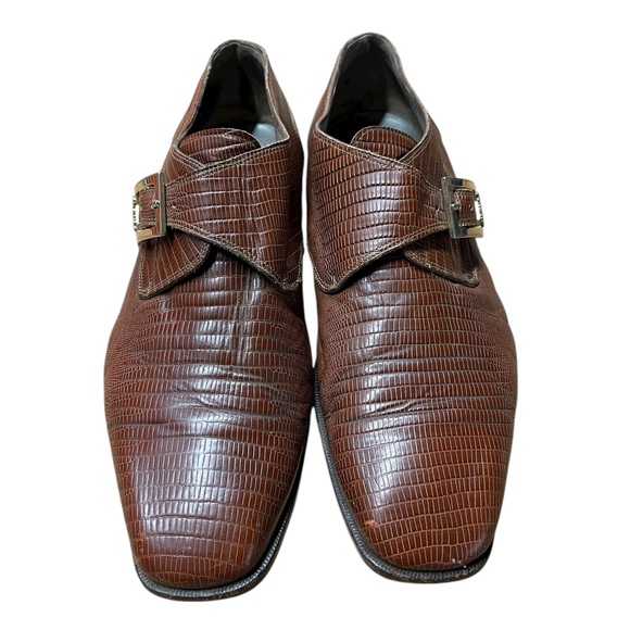 Mezlan Lizard Buckle Shoes Size:44